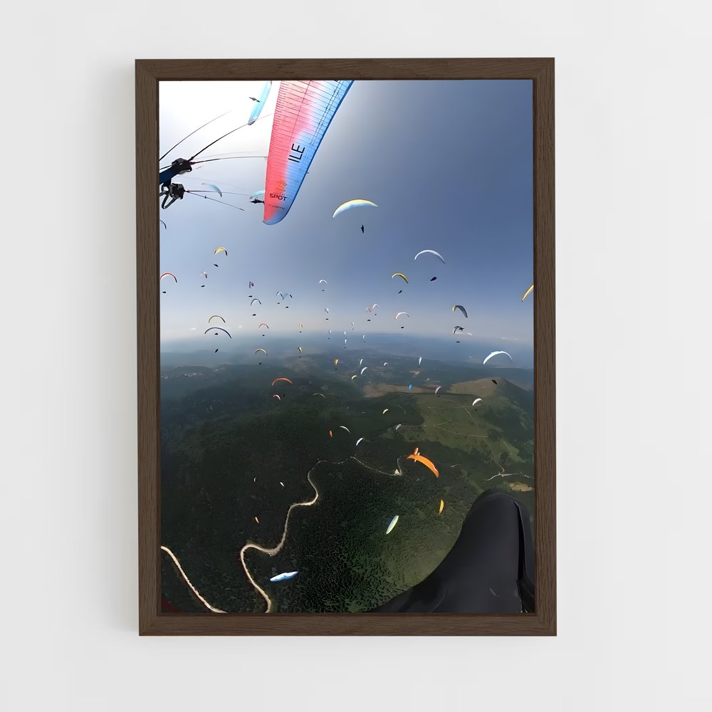Poster Paragliding de world – affiche Parapente (vue 5)